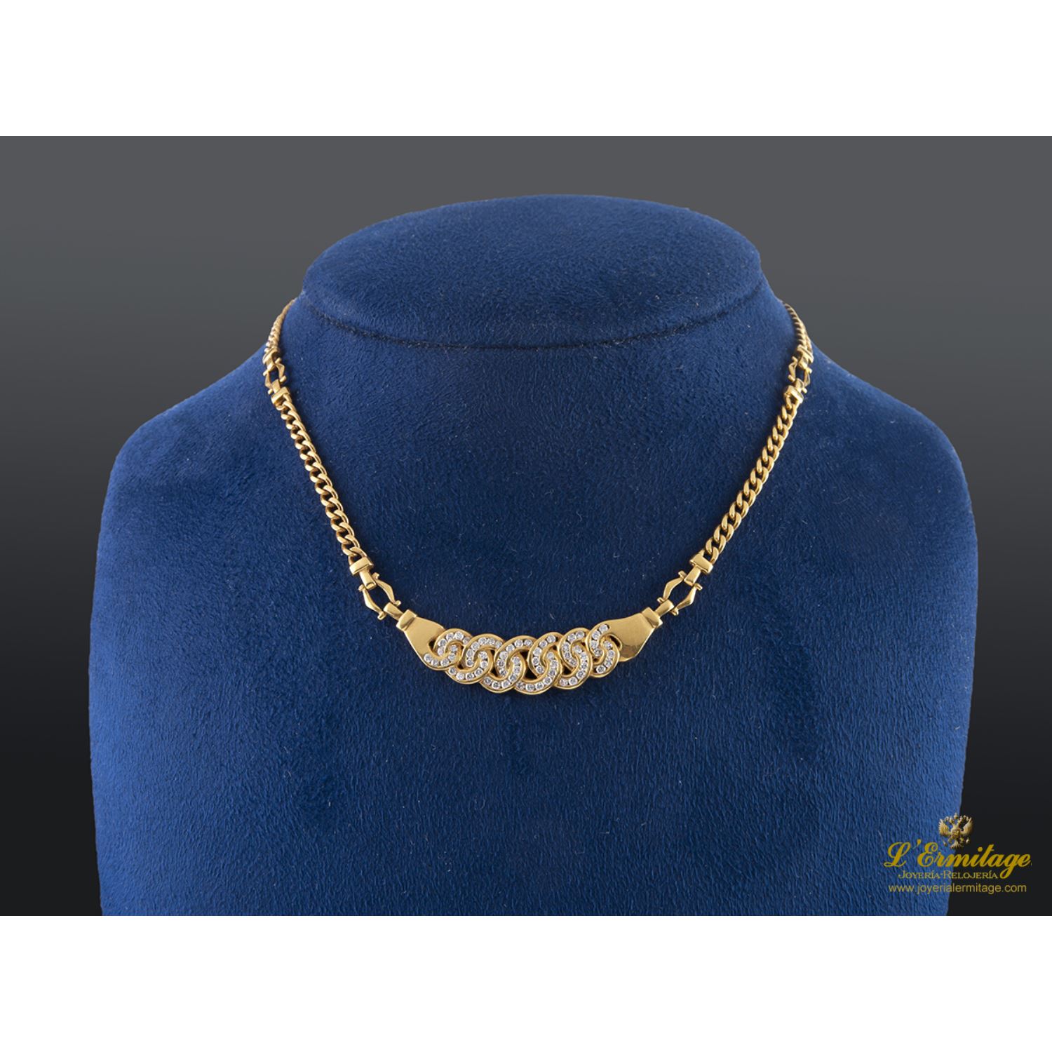 Gargantilla oro amarillo y diamantes