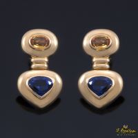 PENDIENTES<BR>PENDIENTES COLGANTES ORO AMARILLO CITR...