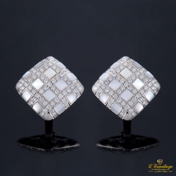 PENDIENTES<BR>PENDIENTES EN ORO BLANCO CON MADREPERL... · ref.: (RLM) 
