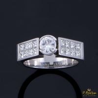 ANILLOS / SORTIJAS<BR>SORTIJA EN ORO BLANCO CON DIAMANTES NA...