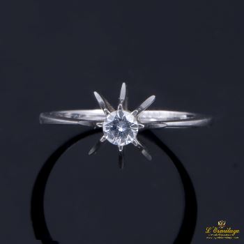 ANILLOS / SORTIJAS<BR>SORTIJA SOLITARIO ORO BLANCO. · ref.: (NAI)