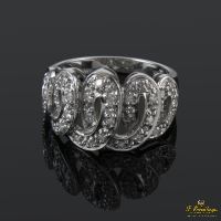 ANILLOS / SORTIJAS<BR>SORTIJA REALIZADA EN ORO BLANCO CON MO...