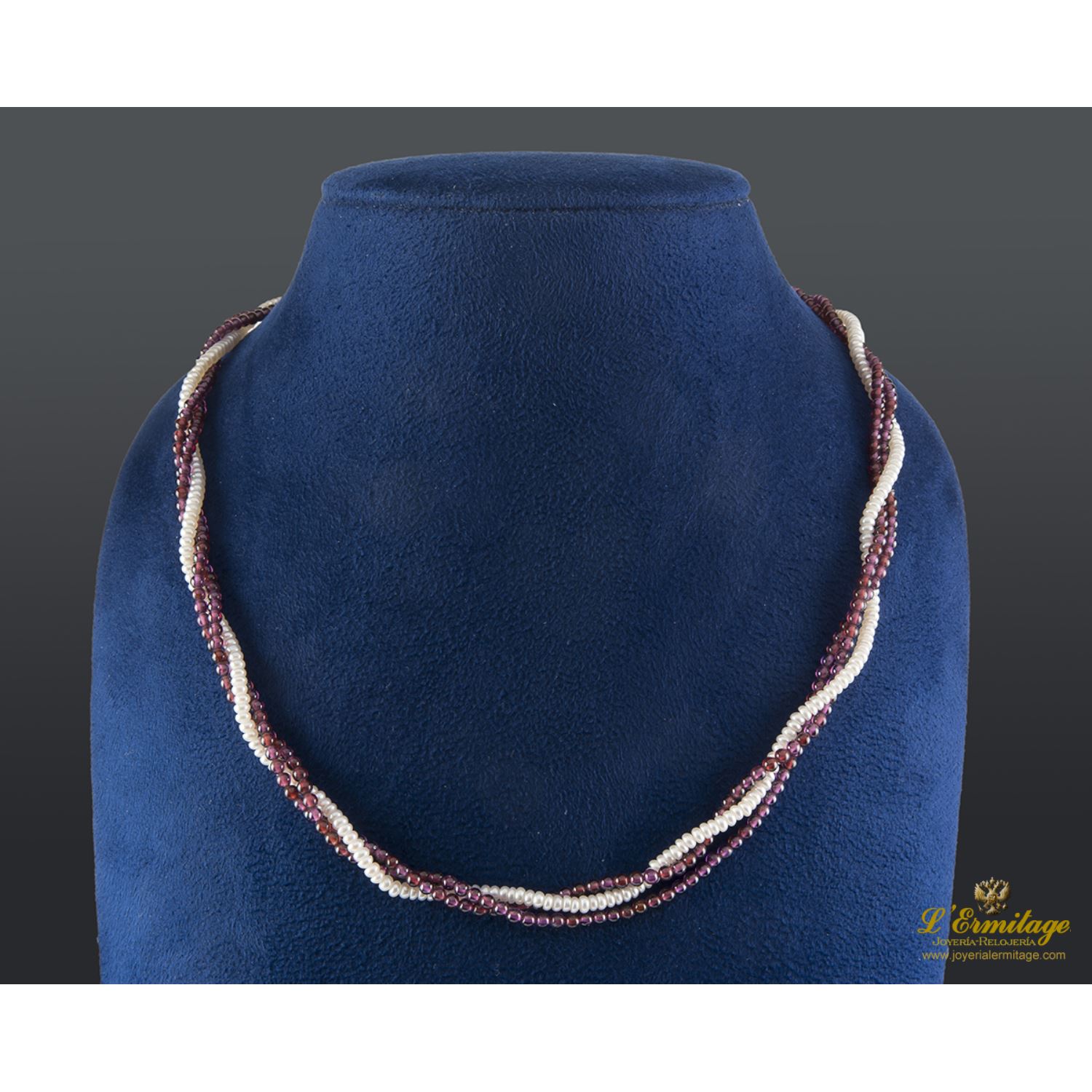 Gargantilla perlas y coral