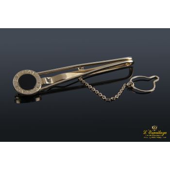 BROCHES / ALFILERES<BR>PISACORBATAS ORO AMARILLO Y CERAMICA · ref.: LIM