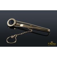 Pisacorbatas oro amarillo y ceramica