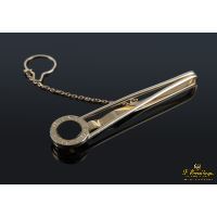 Pisacorbatas oro amarillo y ceramica