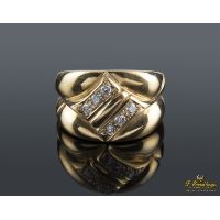 ANILLOS / SORTIJAS<BR>SORTIJA ANTIGUA ORO AMARILLO Y DIAMANT...