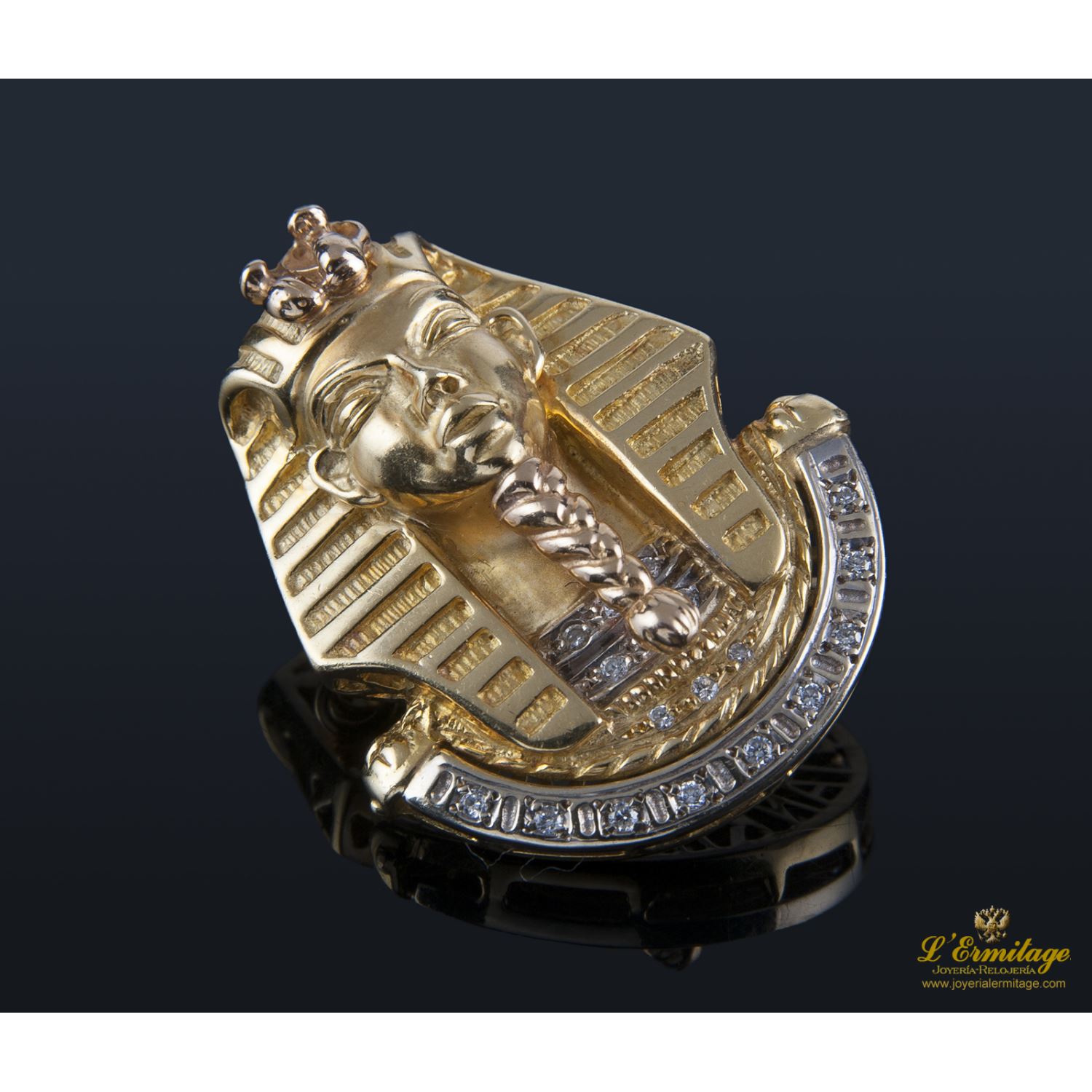 Broche-colgante oro amarillo faraón