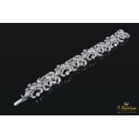 Pulsera antigua oro blanco y diamantes.