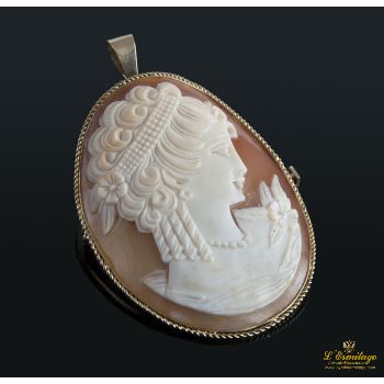 BROCHES / ALFILERES<BR>BROCHE CAMAFEO MONTADO EN ORO AMARILLO... · ref.: CL