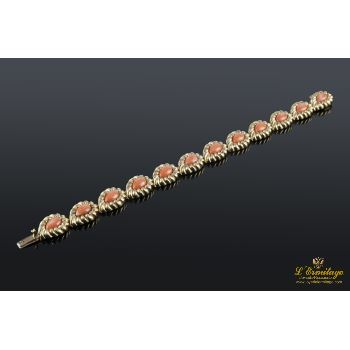 PULSERAS<BR>PULSERA REALIZADA EN ORO AMARILLO Y CO... · ref.: NEL