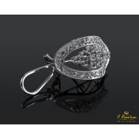 Pendientes oro blanco amarillo y zirconitas.