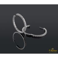 PENDIENTES<BR>PENDIENTES CRIOLLAS ORO BLANCO Y DIAMA...