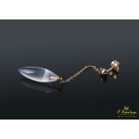 Pendientes oro amarillo y cuarzo