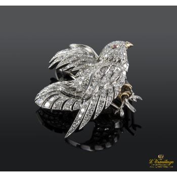 BROCHES / ALFILERES<BR>BROCHE PALOMA DE LA PAZ CON DIAMANTES ... · ref.: (CNL)