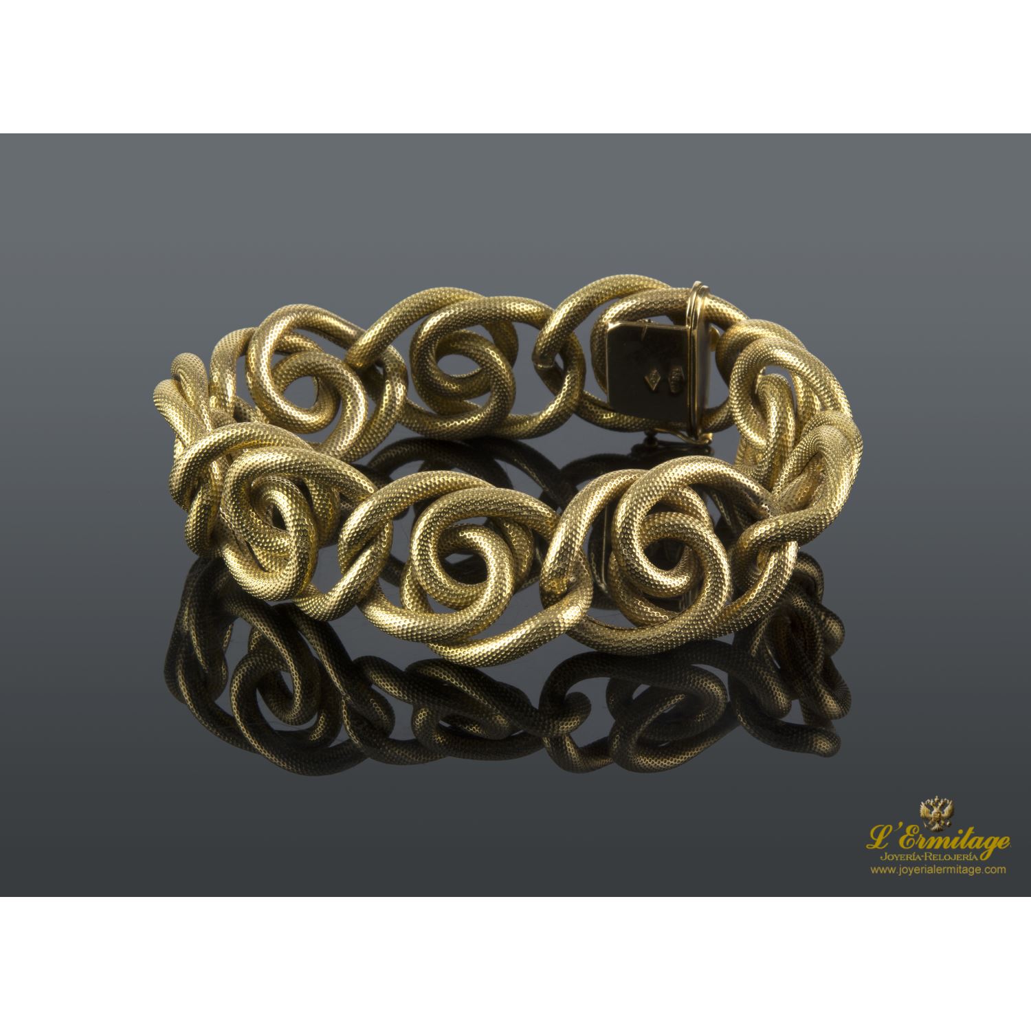 Pulsera oro amarillo mate