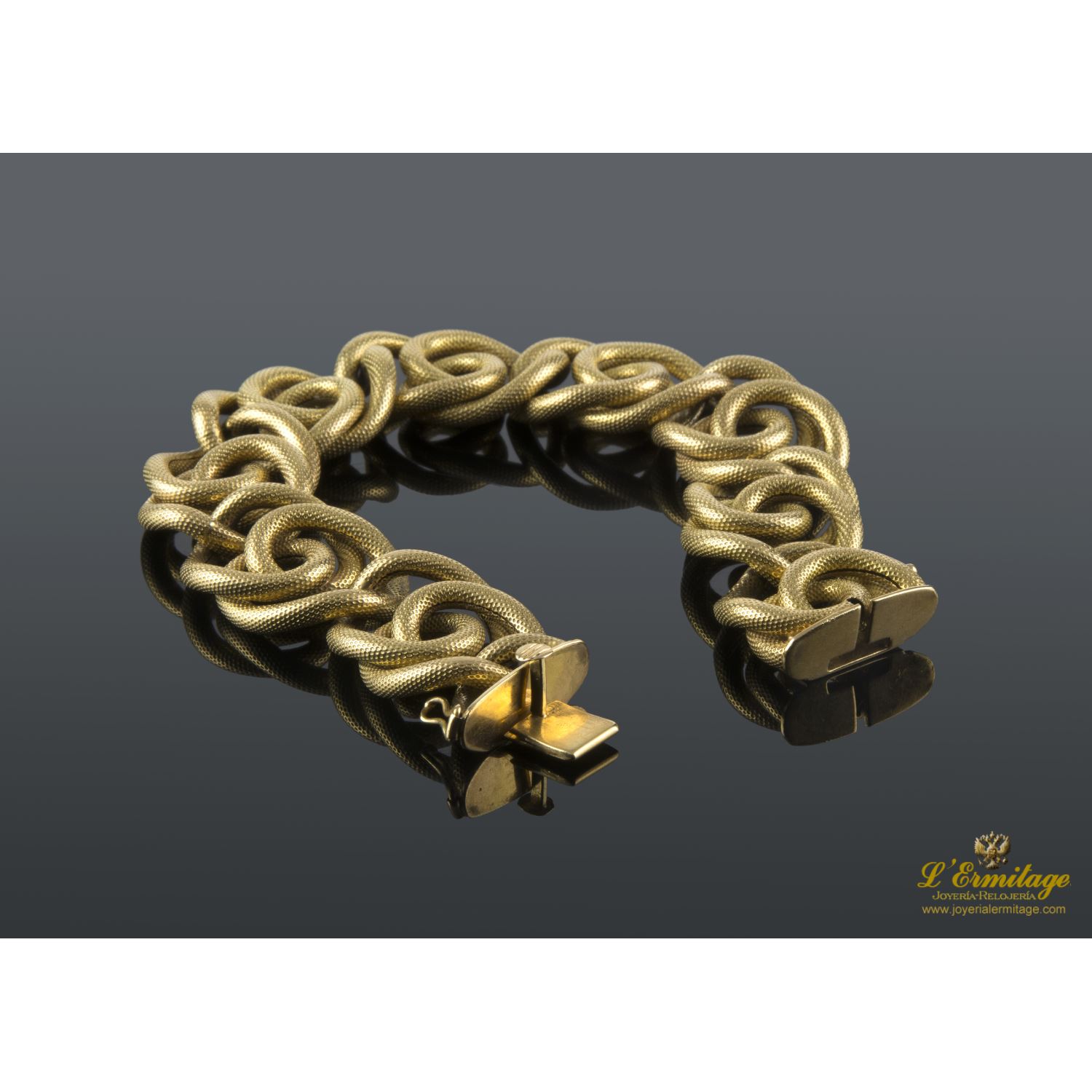 Pulsera oro amarillo mate