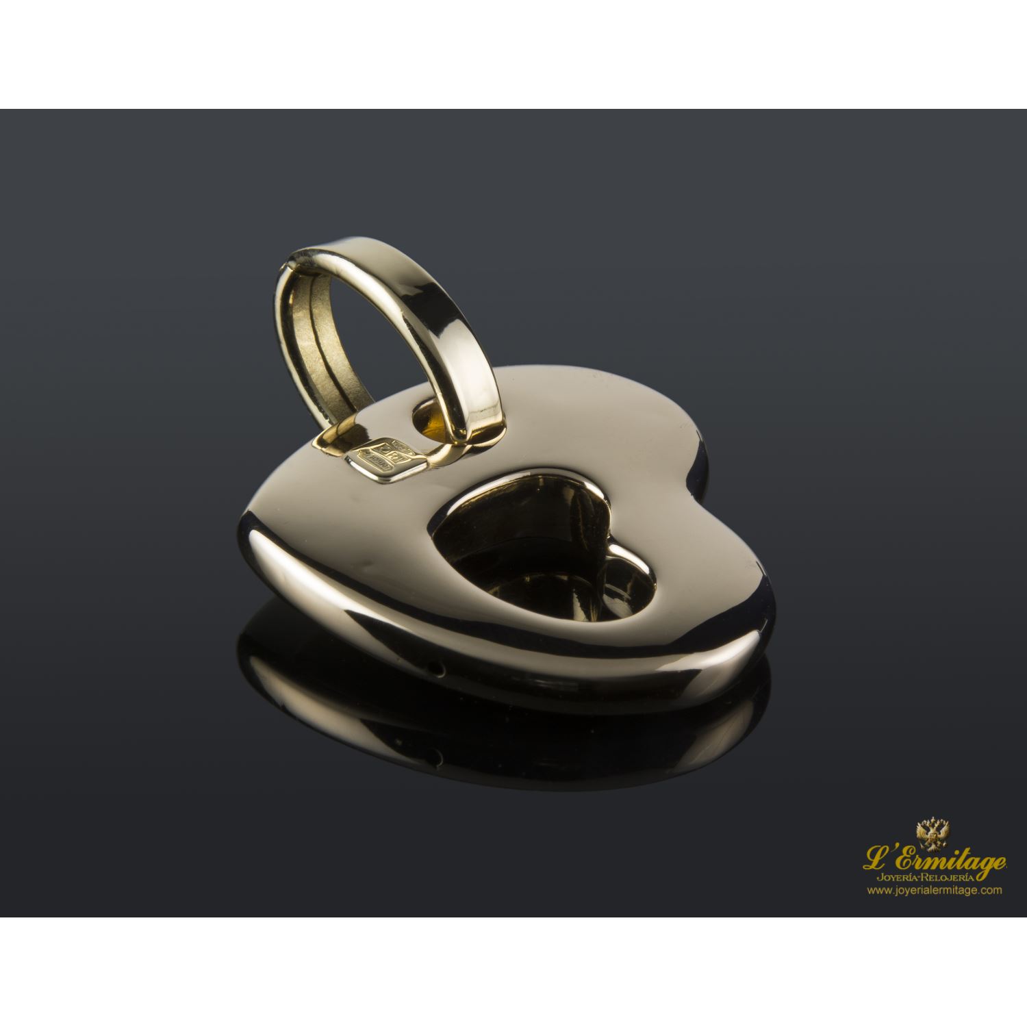 Colgante oro amarillo corazón