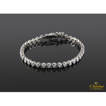 PULSERAS<BR>PULSERA ORO BLANCO RIVIERE. · ref.: PRESENTA CERTIFICADO...