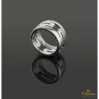 Anillo parentesi oro blanco 18 qt. Talla nº: 53