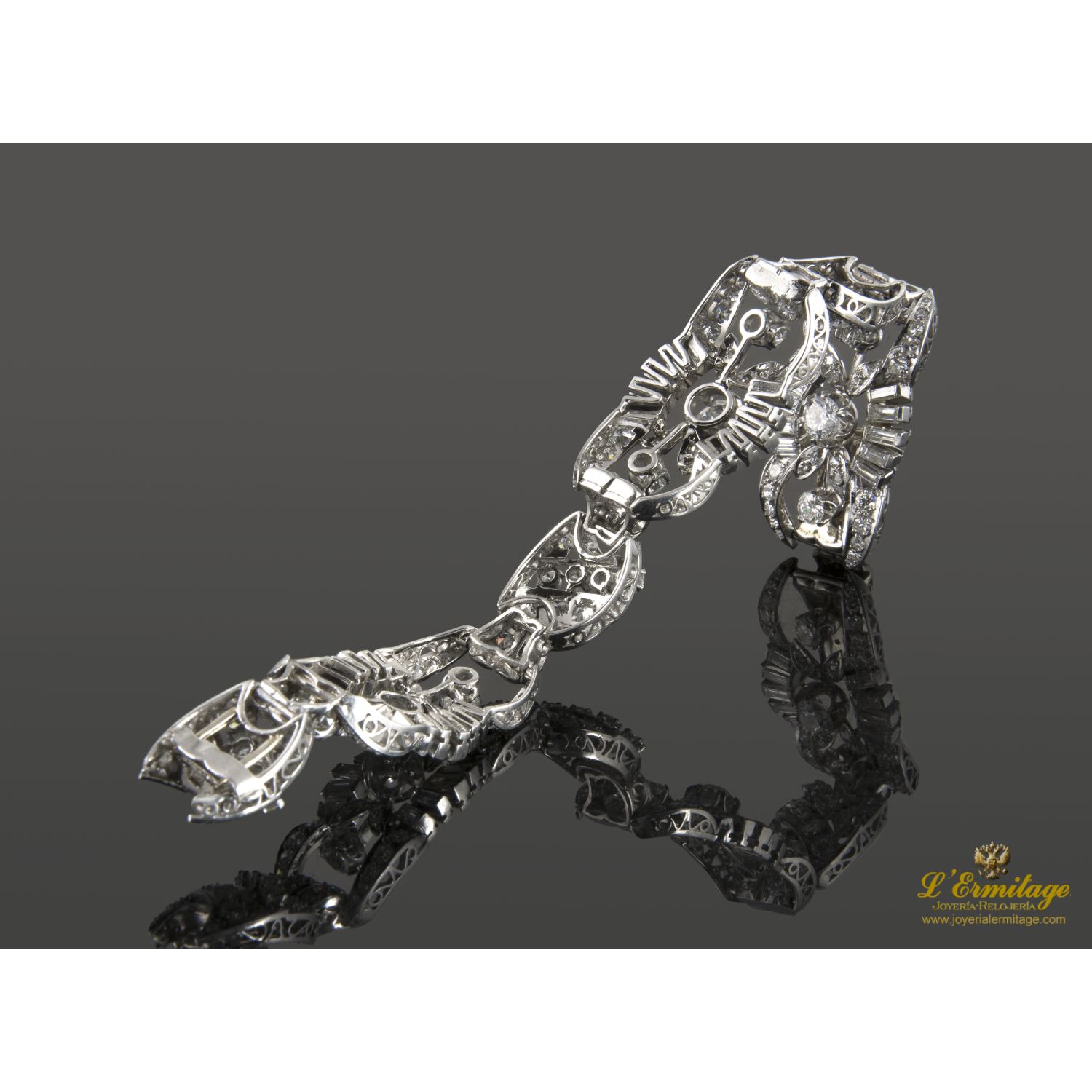 Pulsera oro blanco y diamantes