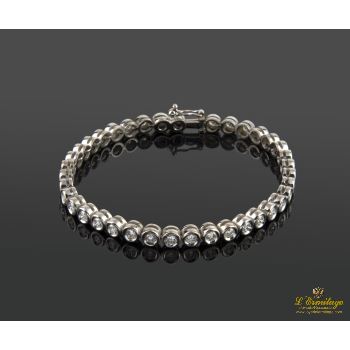 PULSERAS<BR>PULSERA RIVIERE CHATONES ORO BLANCO BR... · ref.: PRESENTA CERTIFICADO...