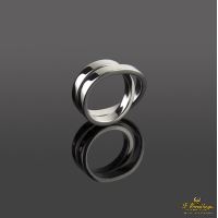 Sortija paris nouvelle vague oro blanco. Talla 53.