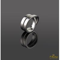 Sortija paris nouvelle vague oro blanco. Talla 53.