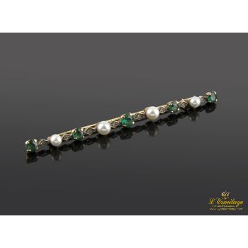 BROCHES / ALFILERES<BR>BROCHE-ALFILER ORO AMARILLO ESMERALDAS... · ref.: (ACM)