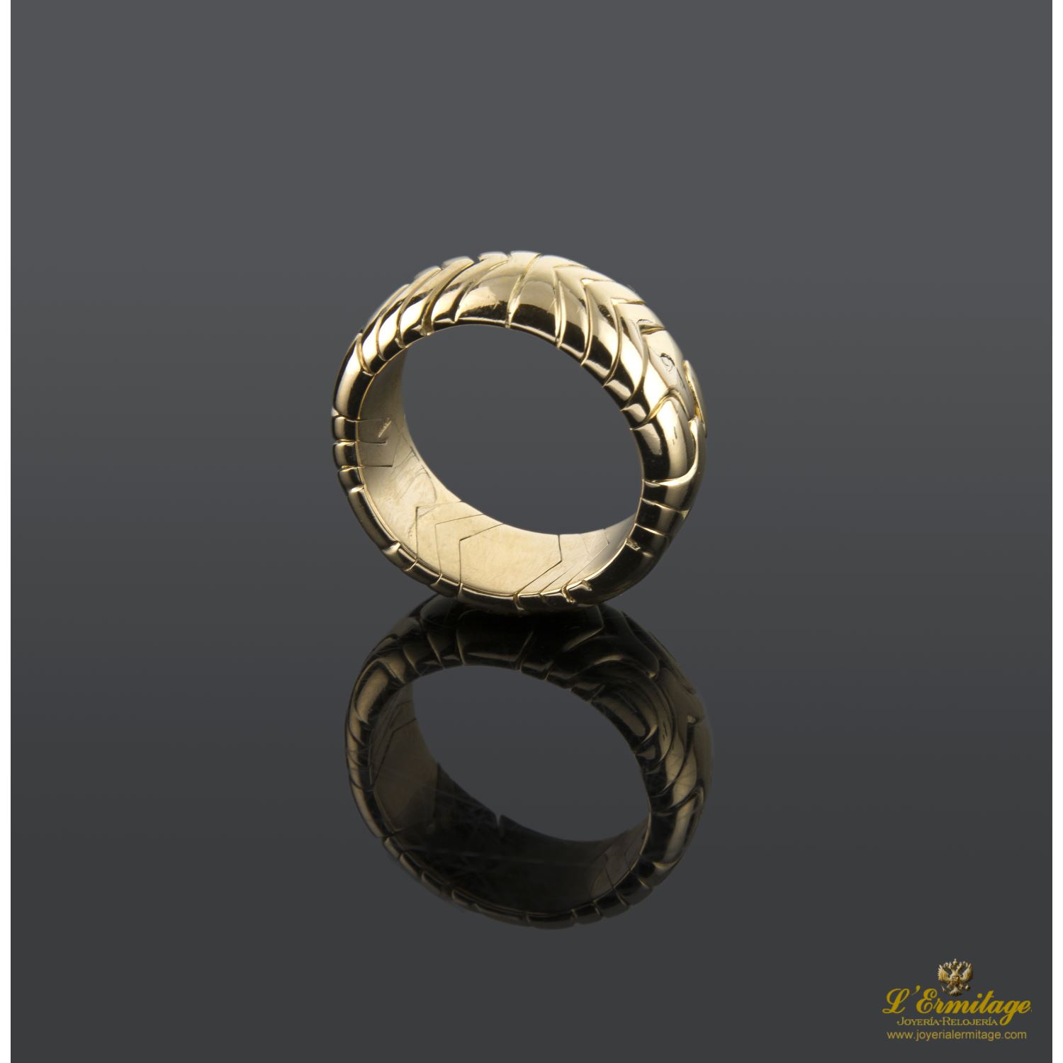 Anillo oro amarillo tubogas
