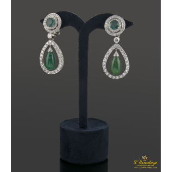 PENDIENTES<BR>PENDIENTES COLGANTES ORO BLANCO DIAMAN... · ref.: PRESENTA CERTIFICADO...