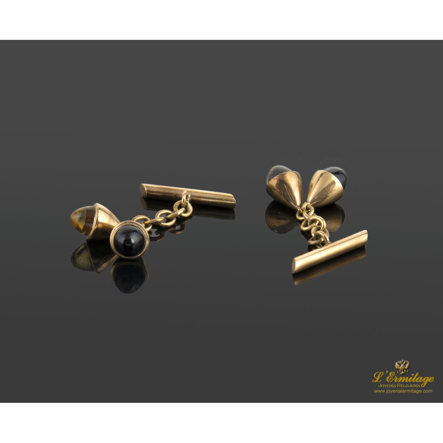 Gemelos oro amarillo