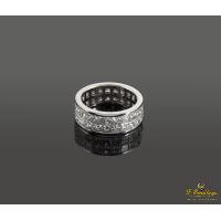 Sortija oro blanco y diamantes