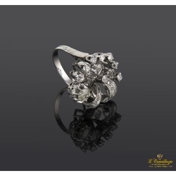 ANILLOS / SORTIJAS<BR>SORTIJA ANTIGUA ORO BLANCO Y DIAMANTES... · ref.: (OMX)