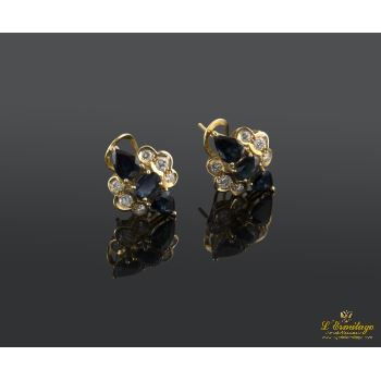 PENDIENTES<BR>PENDIENTES ORO AMARILLO ZAFIROS Y DIAM... · ref.: (NMX)