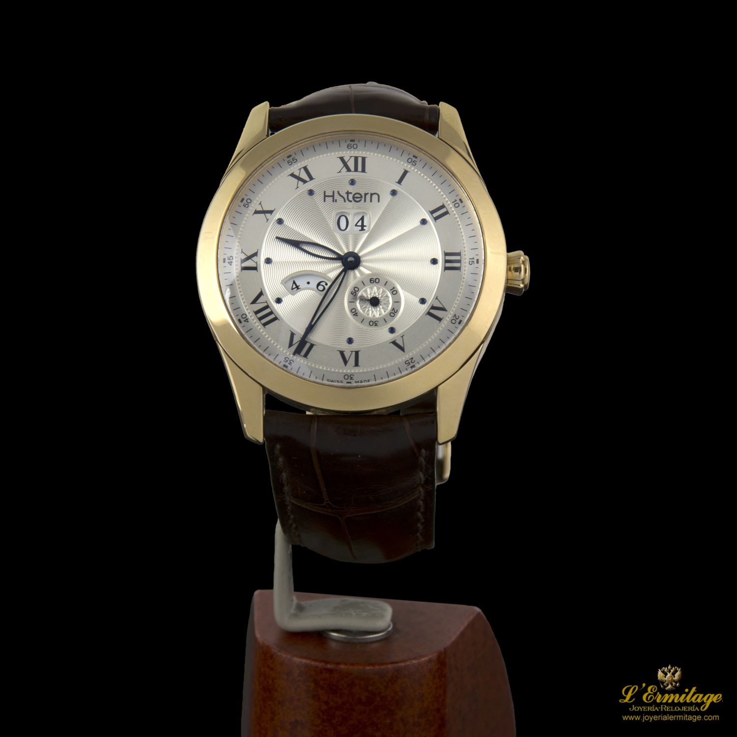 H stern día y mes  oro amarillo automático caballero 40mm.  