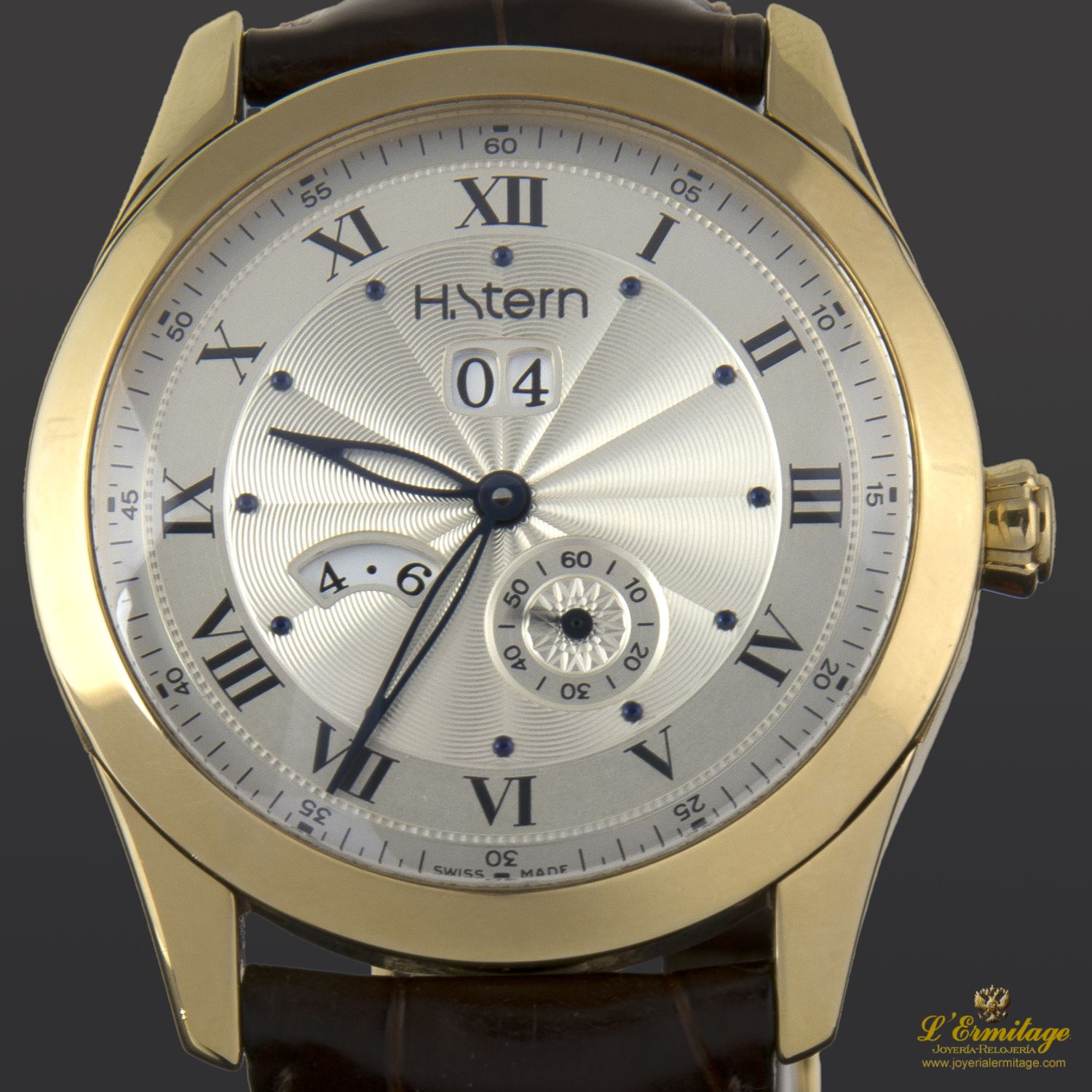 H stern día y mes  oro amarillo automático caballero 40mm.  