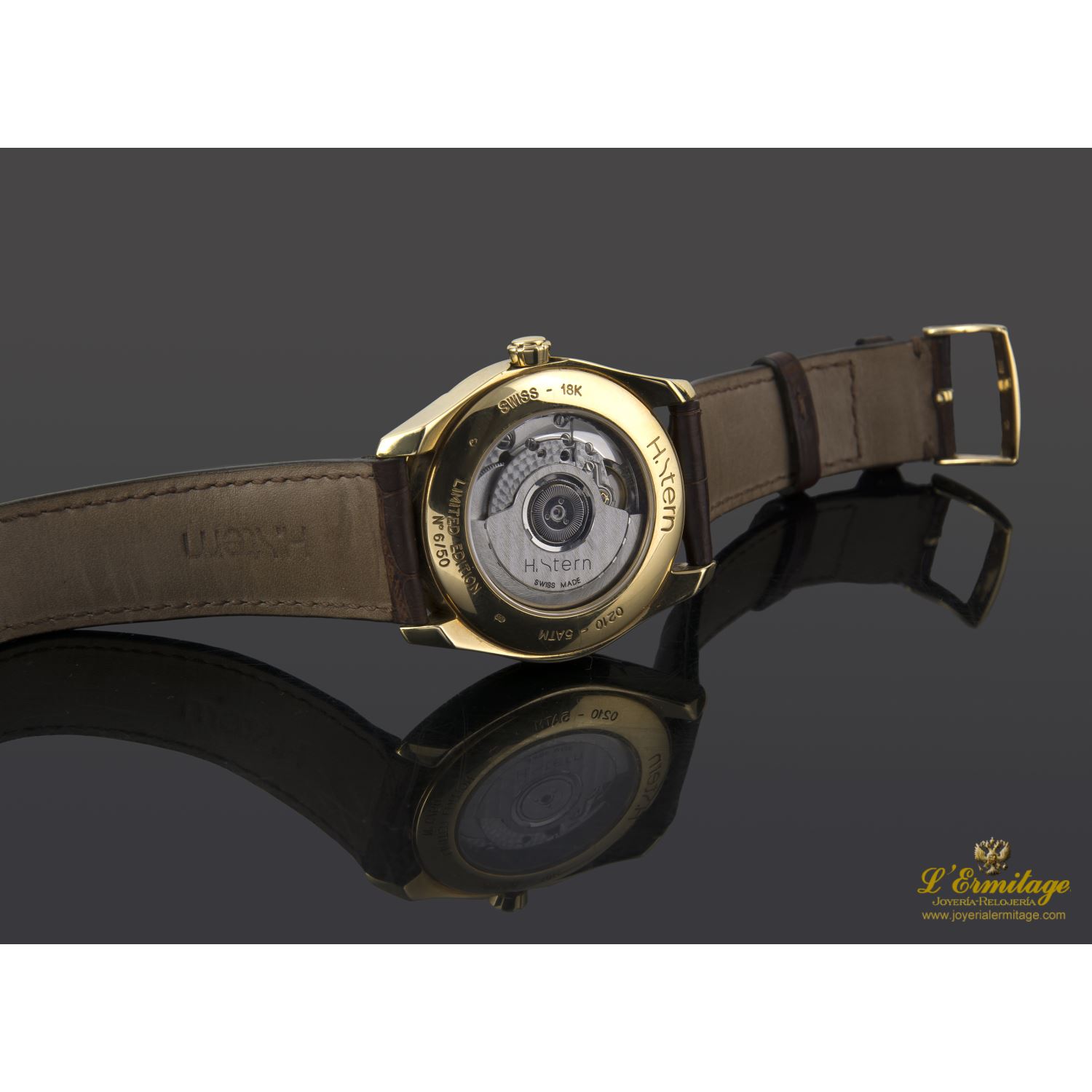 H stern día y mes  oro amarillo automático caballero 40mm.  