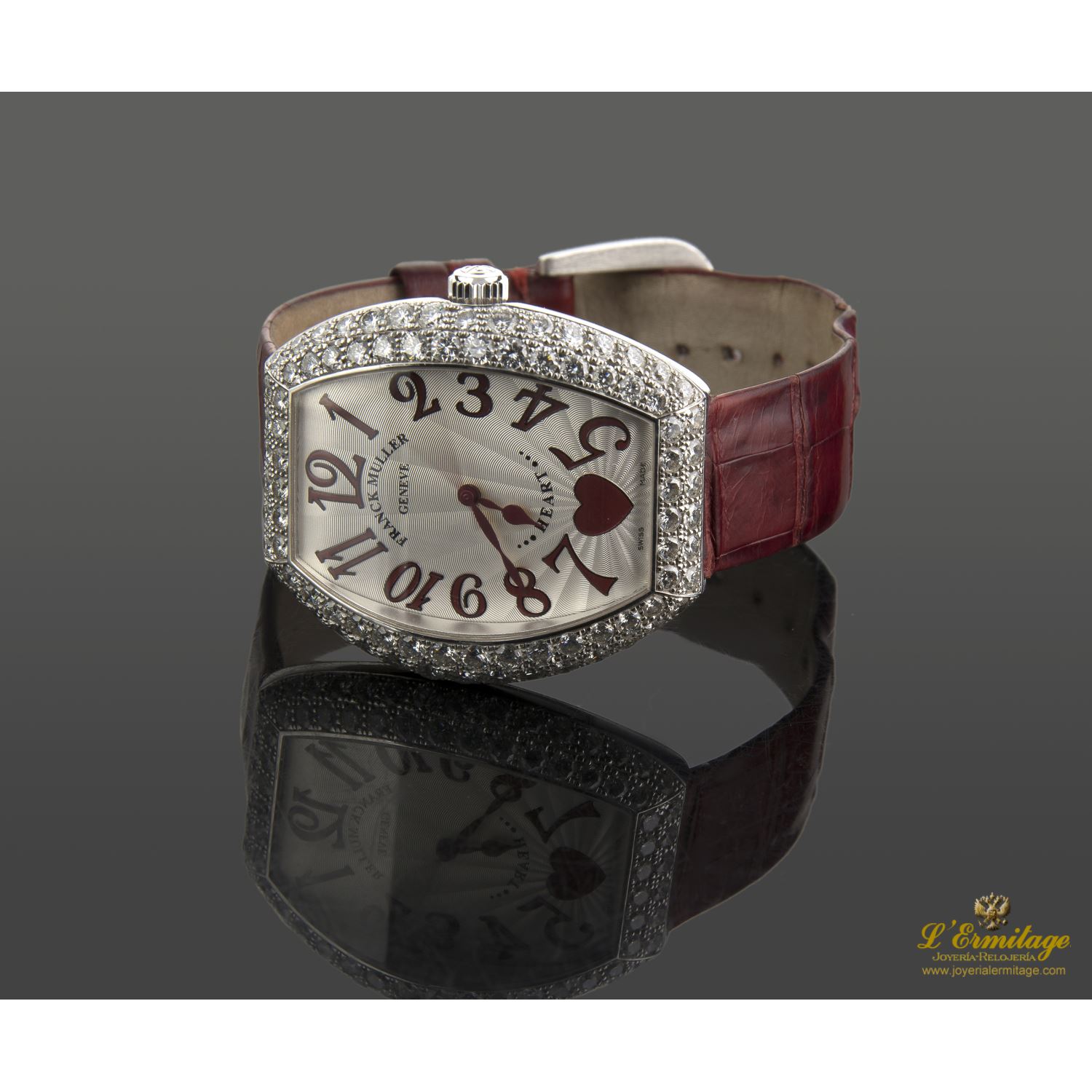 Heart white gold diamonds.  