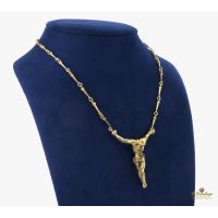 COLLARES<BR>COLLAR CRISTO DALÍ ORO AMARILLO
