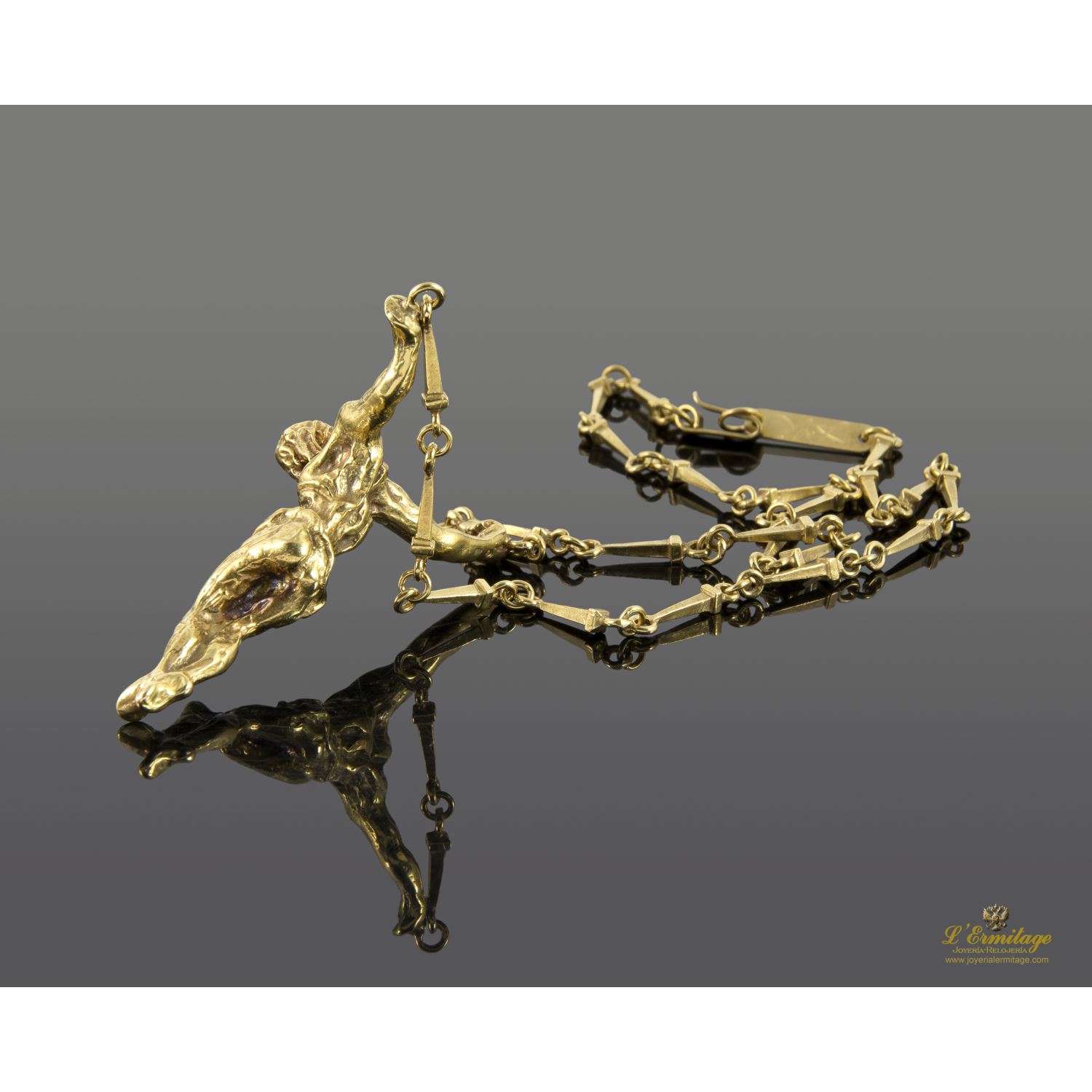 Collar cristo dalí oro amarillo