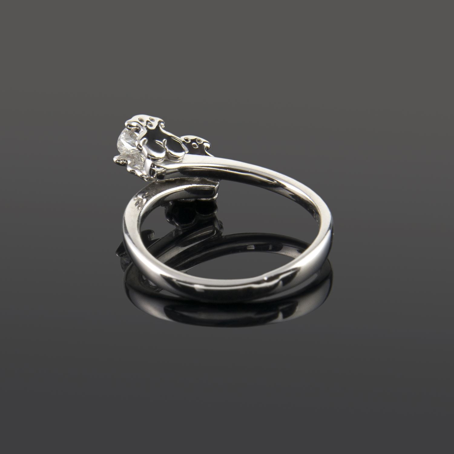 Sortija tous tu y yo oro blanco y diamantes.