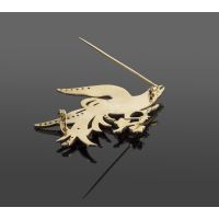 Broche-alfiler oro amarillo faisán