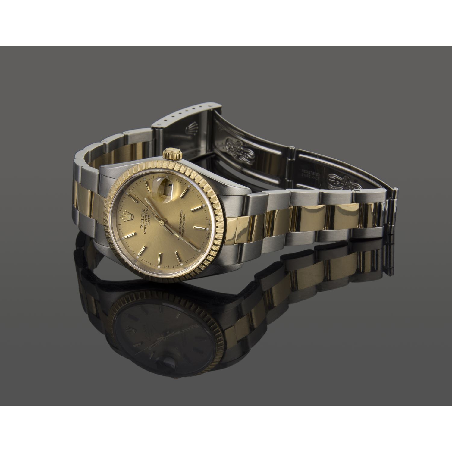 Date acero y oro caballero 34mm 