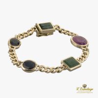PULSERAS<BR>PULSERA ORO AMARILLO RUBÍ ESMERALDAS Y...