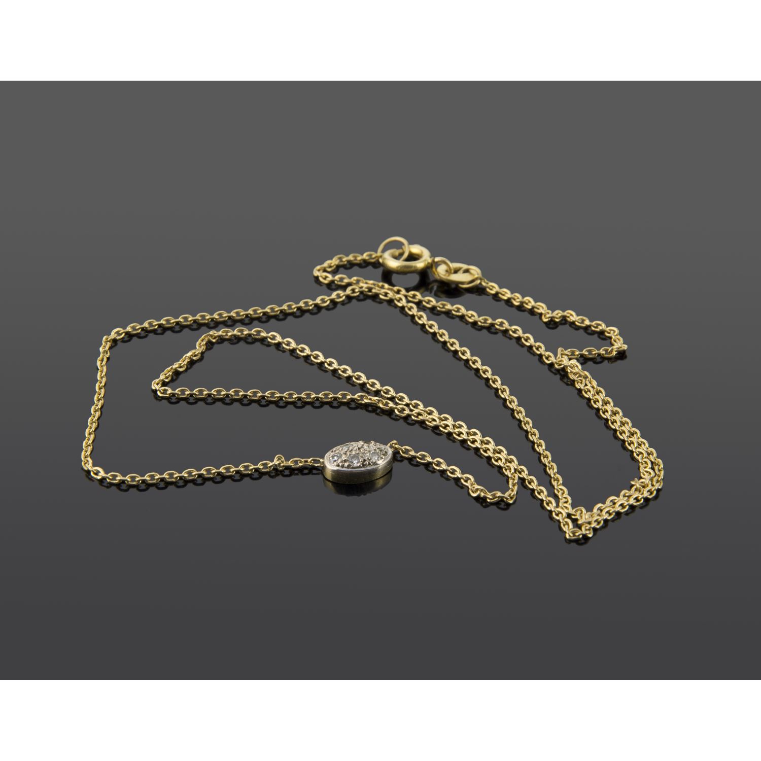 Gargantilla oro amarillo y cuajado de diamantes