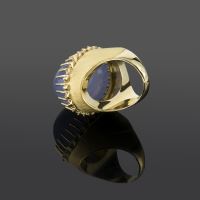 Sortija oro amarillo piedra luna