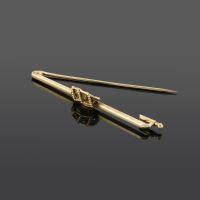 Broche-alfiler oro amarillo antiguo