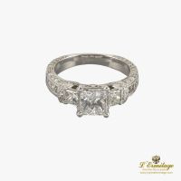 ANILLOS DE COMPROMISO<BR>SORTIJA ORO BLANCO Y DIAMANTES COLOR G...