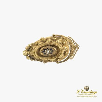 BROCHES / ALFILERES<BR>BROCHE-ALFILER ANTIGUO ORO AMARILLO · ref.: (OI)